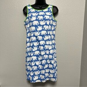 Lilly Pulitzer Womens Tusk In Sun Cathy Shift Dress Elephant Print Size 2